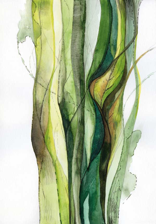 Sybille Saalfrank - Aquarell in Grn